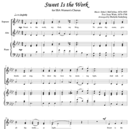 Sweet is the Work<br>Sheet Music